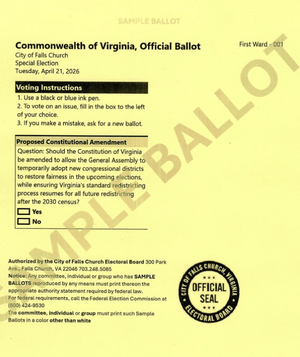 FallsChurchCItySampleBallot21April2026